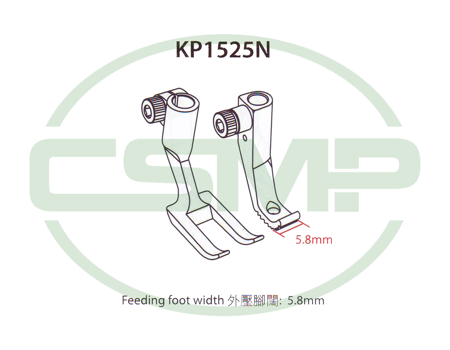 KP1525N NARROW FOOT SET PFAFF 1525 INCLUDES INNER AND OUTER FOOT