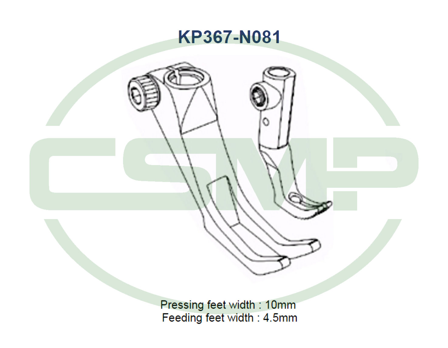 KP367-N081 NARROW FOOT SET DURKOPP INCLUDES INNER AND OUTER FOOT