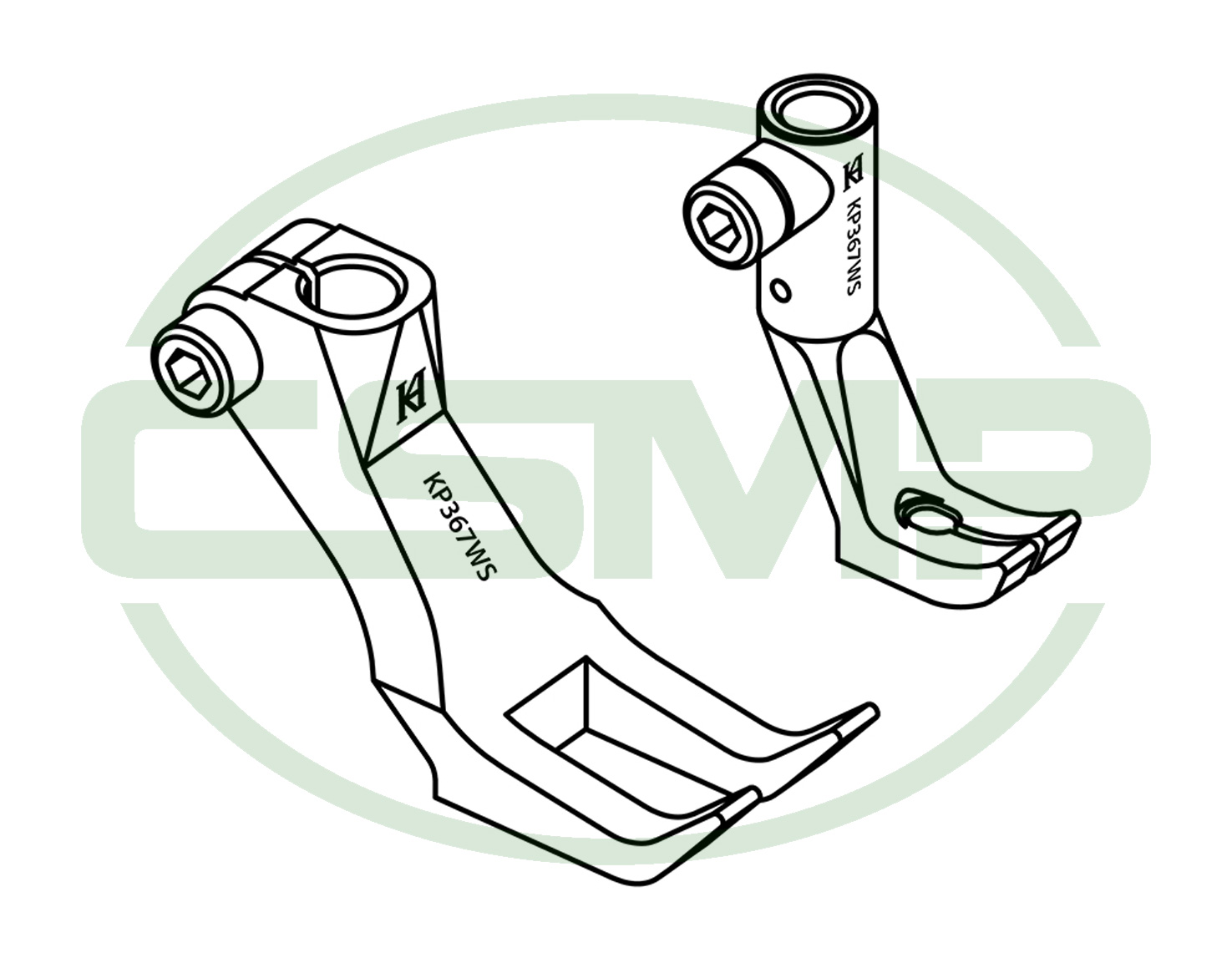KP367WS SMOOTH BOTTOM FOOT SET DURKOPP 367 467 767