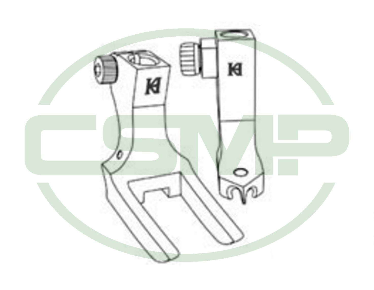 KP367ZP INVISIBLE ZIP FOOT SET ADLER 467 INCLUDES INNER AND OUTER FOOT
