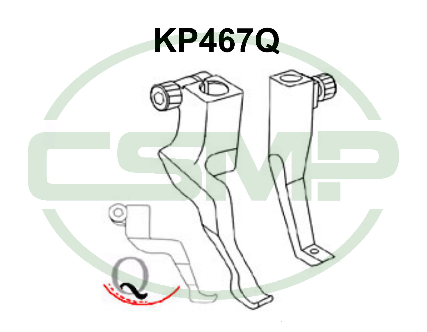 KP467Q FOOT SET DURKOPP INCLUDES INNER AND OUTER FOOT