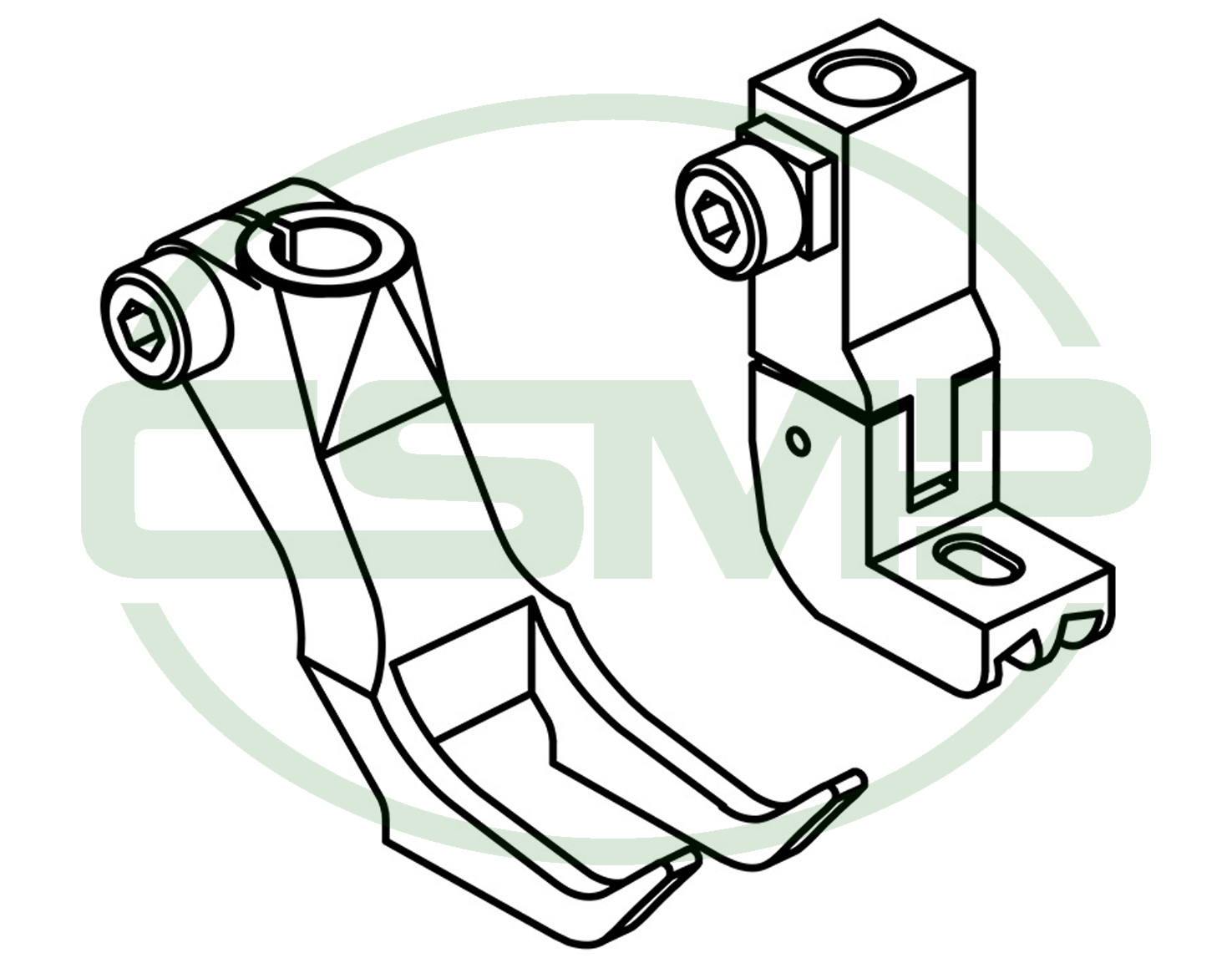 KP867ZP INVISIBLE ZIP FOOT SET ADLER 867 INCLUDES INNER AND OUTER FOOT