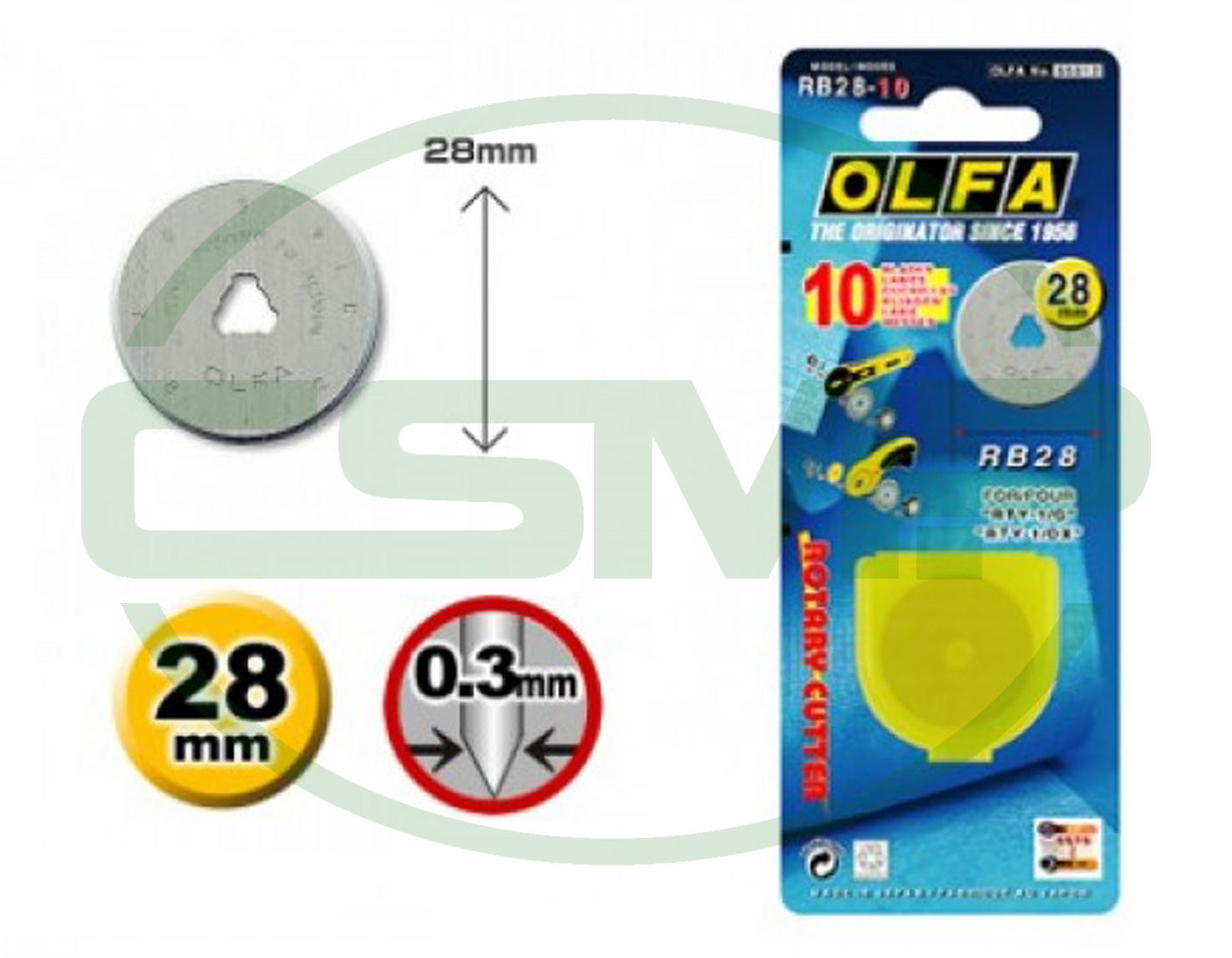 RB28-10 28MM OLFA ROUND KNIFE FOR RTY-1/C PACK OF 10
