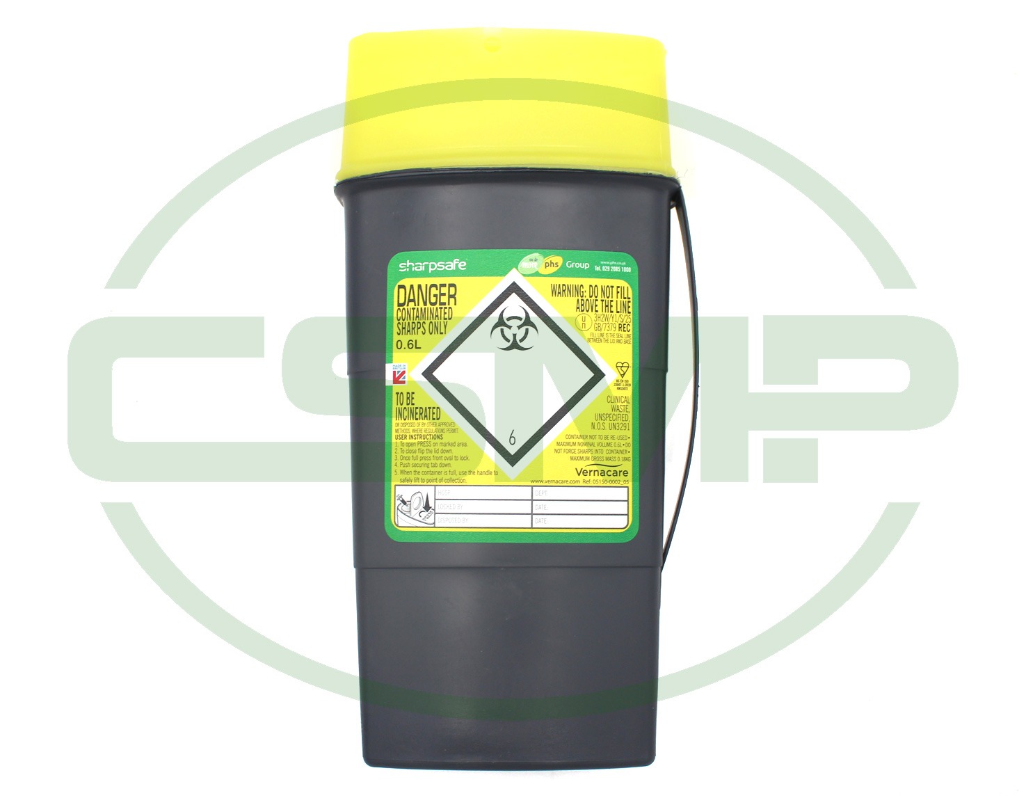 0.6 LITRE MINI SHARPS CONTAINER