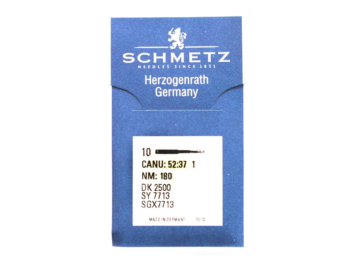 SY7713 DK2500 SIZE 180 PACK OF 10 NEEDLES SCHMETZ