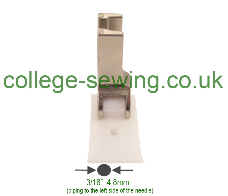 T69LX3/16=5MM TEFLON PIPING FOOT LEFT