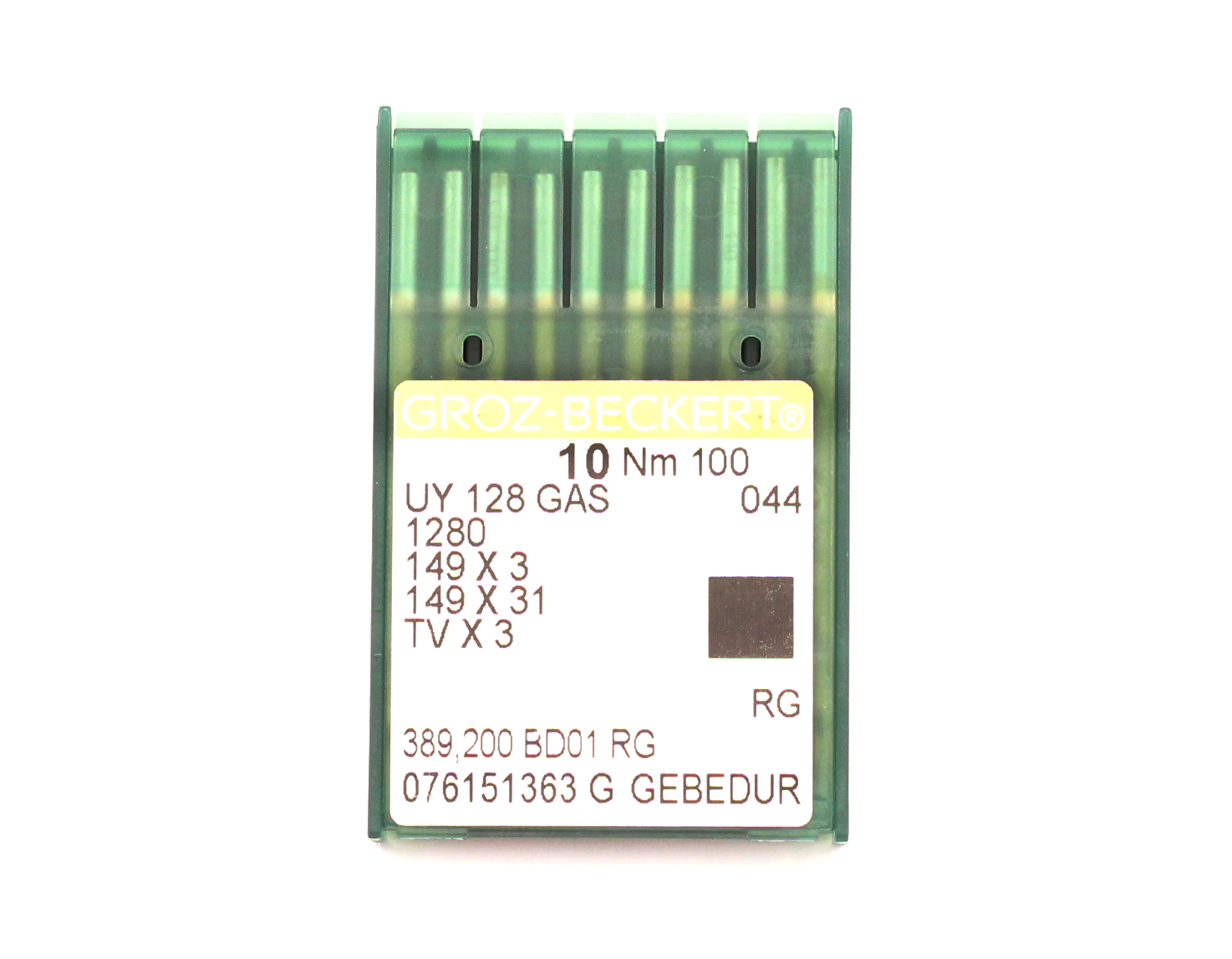 UY128GAS GEBEDUR SIZE 100 GB PACK OF 10 NEEDLES