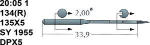 20:05 134R Schmetz Needles 20:05 134R Schmetz Needles