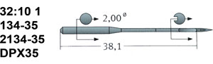 32:10 134-35 Schmetz Needles 32:10 134-35 Schmetz Needles